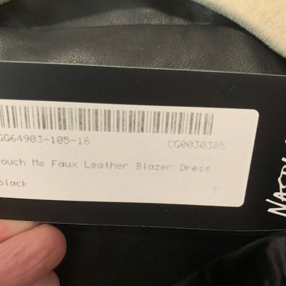 Nasty Gal Faux Leather Touch Me Dress Jacket sz 4 - Picture 8 of 9